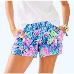 Lilly Pulitzer Katia Shorts Bennet Blue Lets Mango Engineered Lightweight Sz S